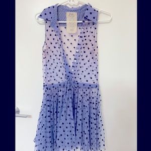 Vintage Free People polka dot sheer dress